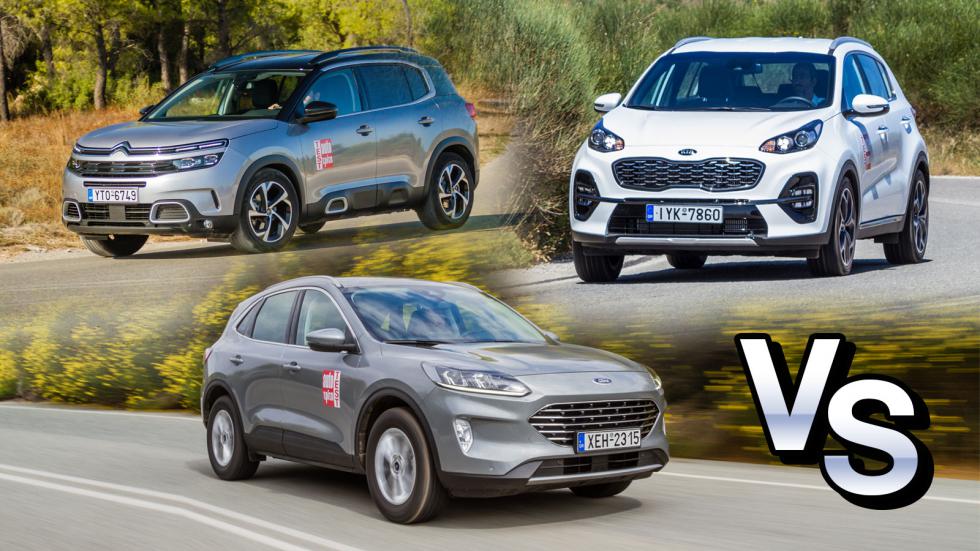 Στα 25 χιλιάρικα: Citroen C5 Aircross Vs Ford Kuga Vs Kia Sportage