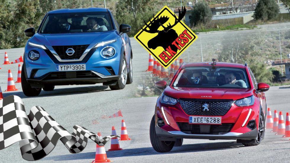 Elk test στα νέα Nissan Juke & Peugeot 2008