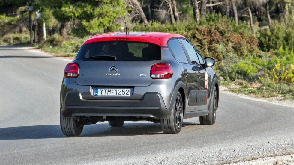 Tο Citroen C3 έχει τον πιο δυνατό turbo κινητήρα της παρέας και εμφανίζει το καλύτερο 0-100.