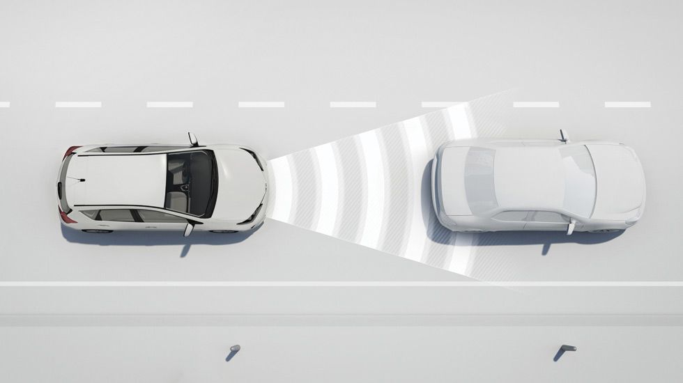 Το Adaptive Cruise Control κρατά σταθερή 
την απόσταση από το προπορευόμενο όχημα, επιβραδύνοντας ή επιταχύνοντας μόνο του το αυτοκίνητο.

