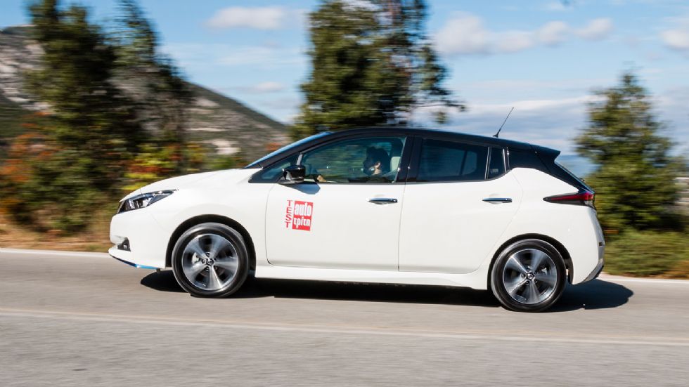 Η μέγιστη ροπή των 340 Nm του Nissan LEAF e+ έρχεται από τις 500 σ.α.λ., το οποίο σημαίνει άμεση επιτάχυνση και εξαιρετικές ρεπρίζ.