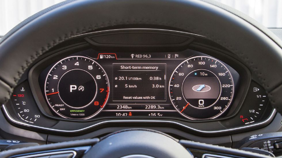 Ο ψηφιακός πίνακας οργάνων Audi Virtual Cockpit είναι εντυπωσιακός. Θα έπρεπε να αποτελεί στοιχείο του βασικού εξοπλισμού στο A5 Sportback.