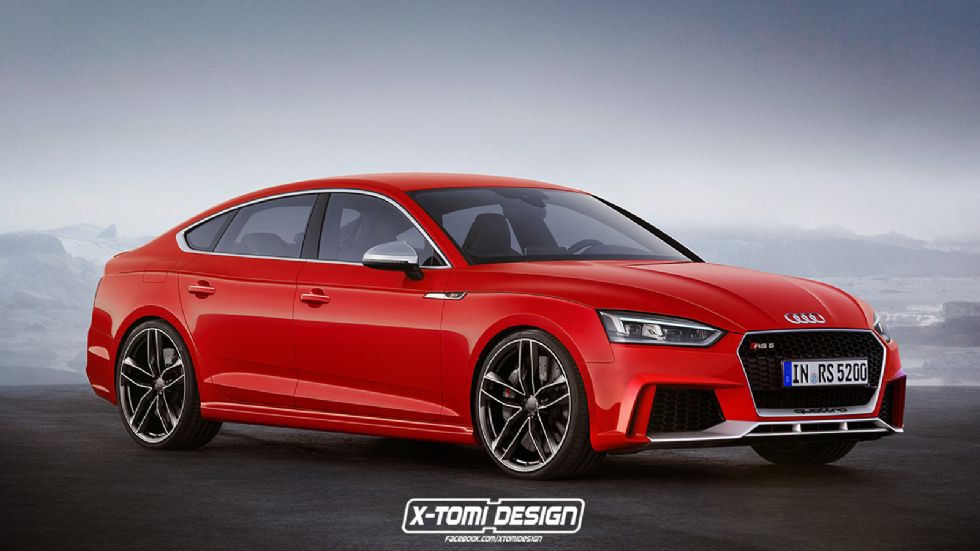 Τα επόμενα RS4 Avant, RS4 Sedan RS5 Coupe και RS5 Cabriolet (ίσως και RS5 Sportback – ψηφιακά επεξεργασμένη εικόνα), θα δανειστούν από την Panamera το biturbo V6 σύνολο των 2,9 λίτρων.