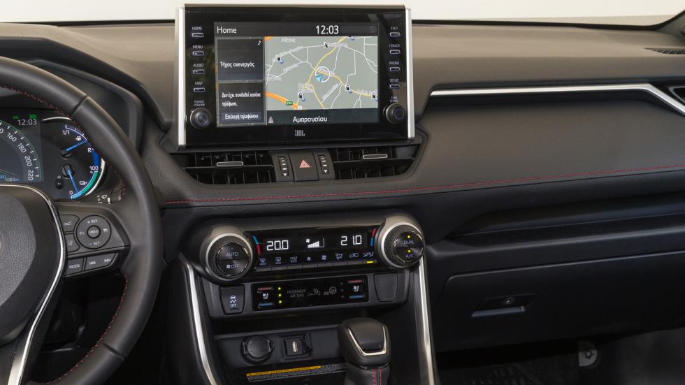 H touchscreen των 9 ιντσών υποστηρίζει το σύστημα ψυχαγωγίας και ενημέρωσης Toyota Smart Connect.