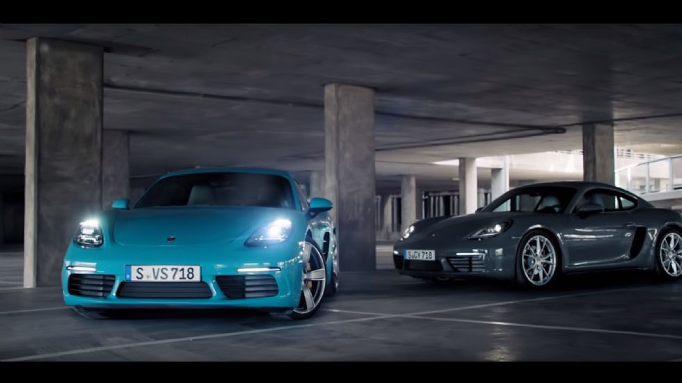 Οι 718 Cayman και 718 Cayman S είναι οι πρωταγωνιστές του video.