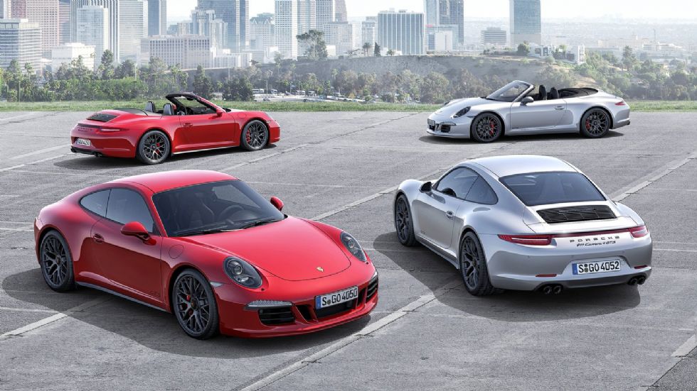 Η νέα 991.2 GTS (στη φωτό το ΜΥ 2015) θα διατίθεται εκ νέου σε πισωκίνητες και 4κίνητες εκδόσεις, σε Coupe, Cabriolet και Targa εκδοχές αμαξώματος.