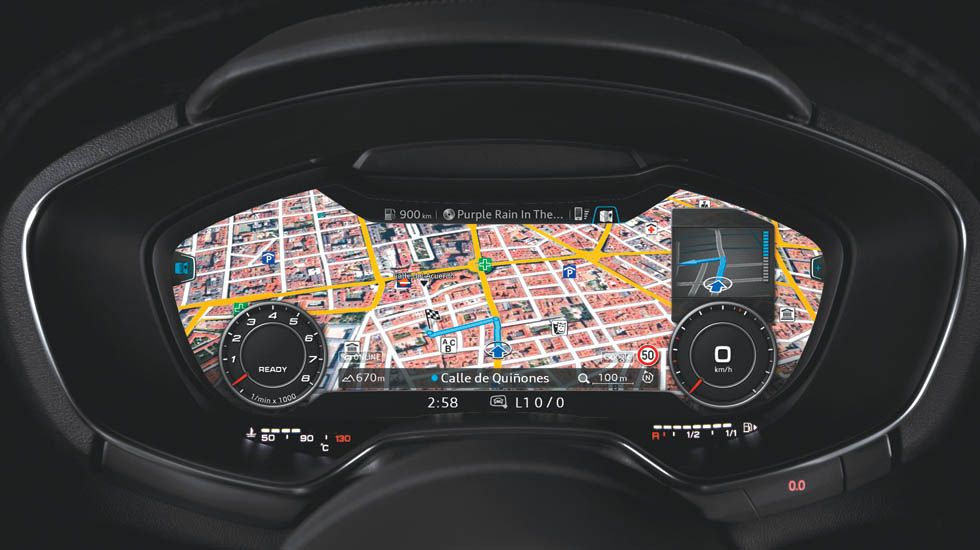 Ο περίφημος, πλήρως 
ψηφιοποιημένος πίνακας οργάνων Audi Virtual 
Cockpit του νέου Audi TT, αναμένεται 
να βρεθεί 
και στο ανανεωμένο A3.