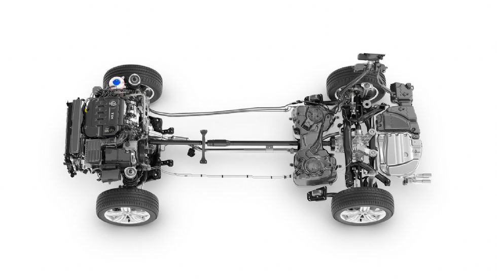 Ο 2.0 TDI συνδυάζεται με μηχανικό 6άρι κιβώτιο και στέλνει τη κίνηση στους εμπρός τροχούς. Συνδυάζεται και με 7άρι DSG κιβώτιο και σύστημα 4κίνησης 4MOTION.
