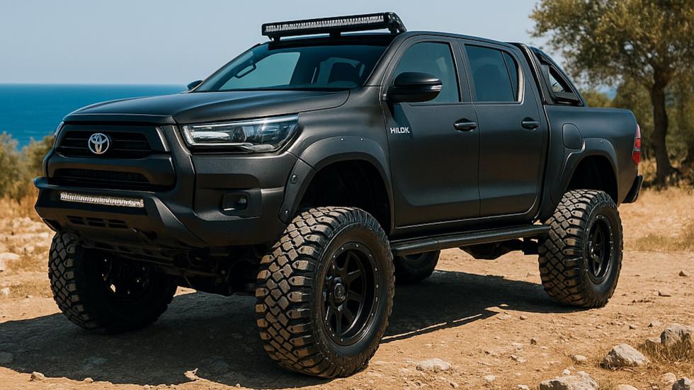 Τoyota Hilux και Nissan Navara, βελτιωμένα με ζάντες άνω των 20 ιντσών, lift-kits, και φιμέ τζάμια είναι συνηθισμένα στην Κρήτη.