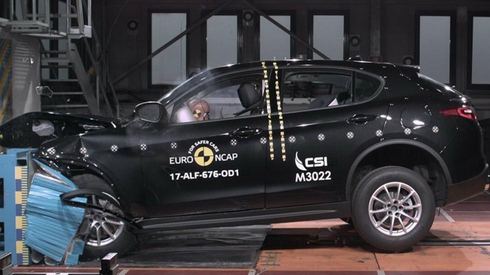 Δοκιμή πρόσκρουσης για την Αlfa Romeo Stelvio.