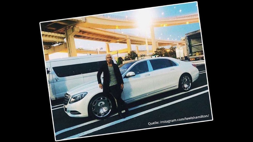 O Ηamilton με την Maybach S600.