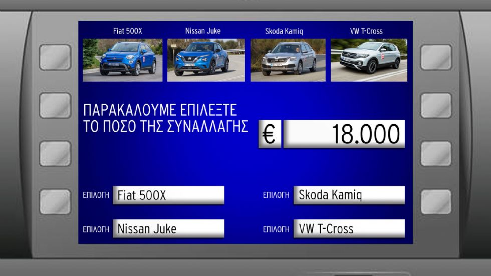 Fiat 500X Vs Nissan Juke Vs Skoda Kamiq Vs VW T-Cross