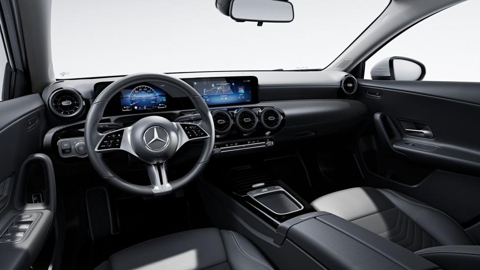 Στη νέα έκδοση Style της A-Class δεσπόζει η μεγάλη οθόνη αφής 10,25 ιντσών για το σύστημα ψυχαγωγίας και ενημέρωσης MBUX.