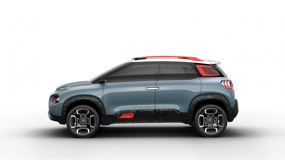 To νέο Citroen C-Aircross Concept. Είναι φανερή η σχεδιαστική αναφορά στο ιδιαίτερο C4 Cactus.