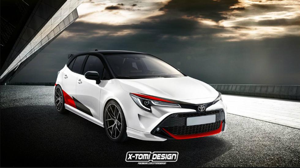 Ψηφιακό σχέδιο για μια έκδοση υψηλών επιδόσεων της νέας Toyota Corolla.