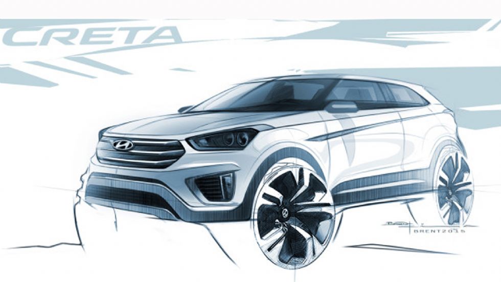 Αυτό είναι το πρώτο σκίτσο του Hyundai Creta, το οποίο θα είναι έτοιμο μέχρι το τέλος της χρονιάς.