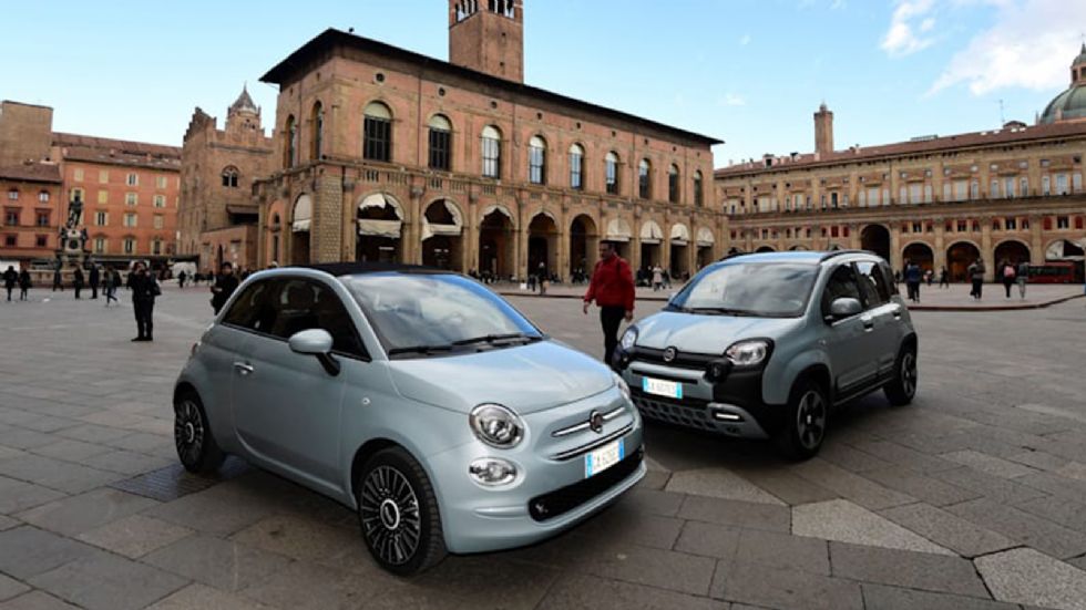 Tα Fiat 500 και Panda Hybrid.