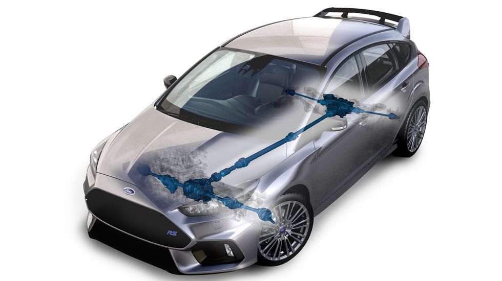 Το νέο Ford Focus RS είναι τετρακίνητο, με την κατανομή της ροπής να φτάνει έως και 70% στον πίσω άξονα, ανάλογα με τις συνθήκες οδήγησης. 