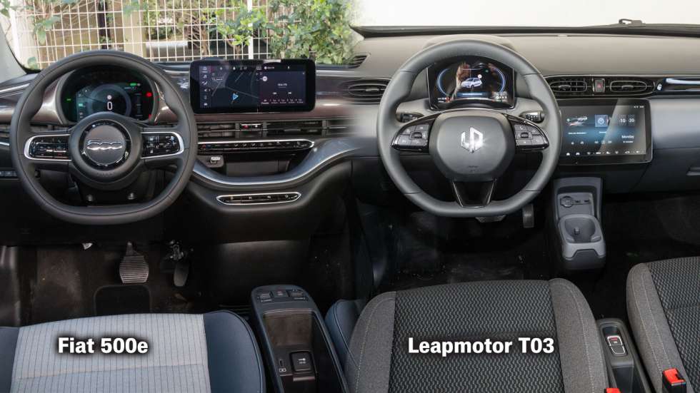 Ηλεκτρικά πόλης για 300 χλμ. αυτονομίας: Fiat 500e & Leapmotor T03