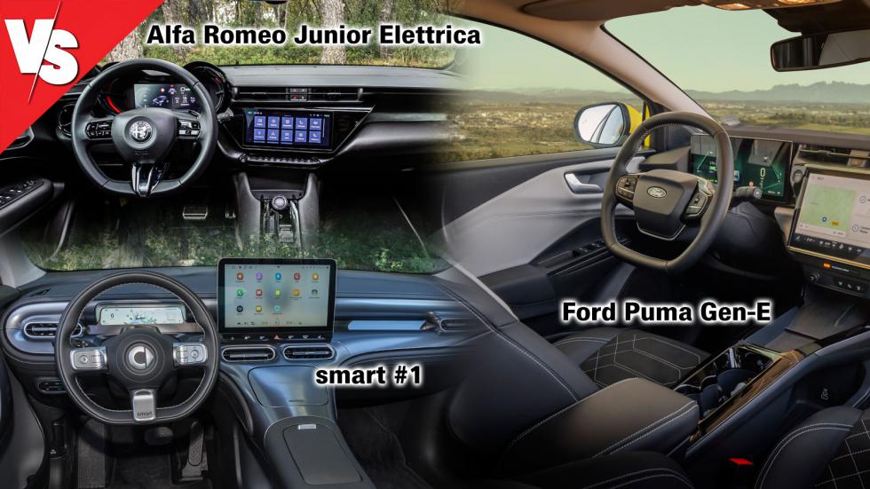 Ηλεκτρικά και fun to drive: Alfa Romeo Junior Elettrica vs Ford Puma Gen-E vs smart #1