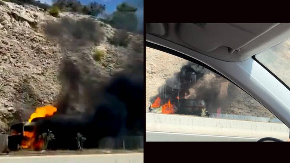 H κυκλοφορία έχει διακοπεί και στα δύο ρεύματα της Εθνικής Οδού..