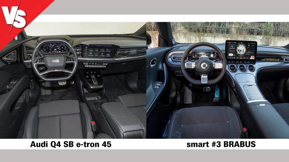 smart #3 BRABUS με +140 άλογα ή Audi Q4 Sportback e-tron 45 κι ας είναι 1,5 χιλιάρικο ακριβότερο;
