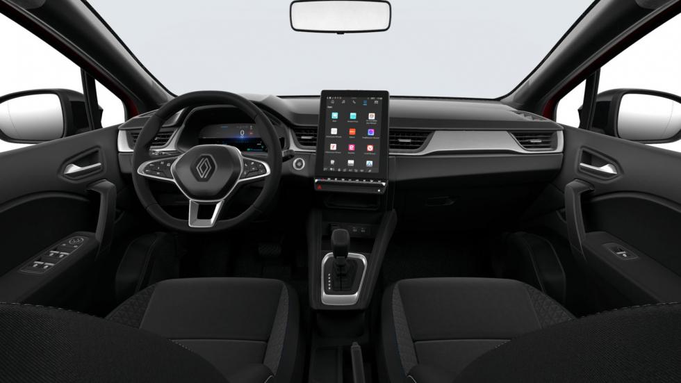 Ψαρωτικό είναι το εσωτερικό του Renault Captur, καθώς δεν βλέπεις συχνά αυτοκίνητο με κάθετη οθόνη infotainment.