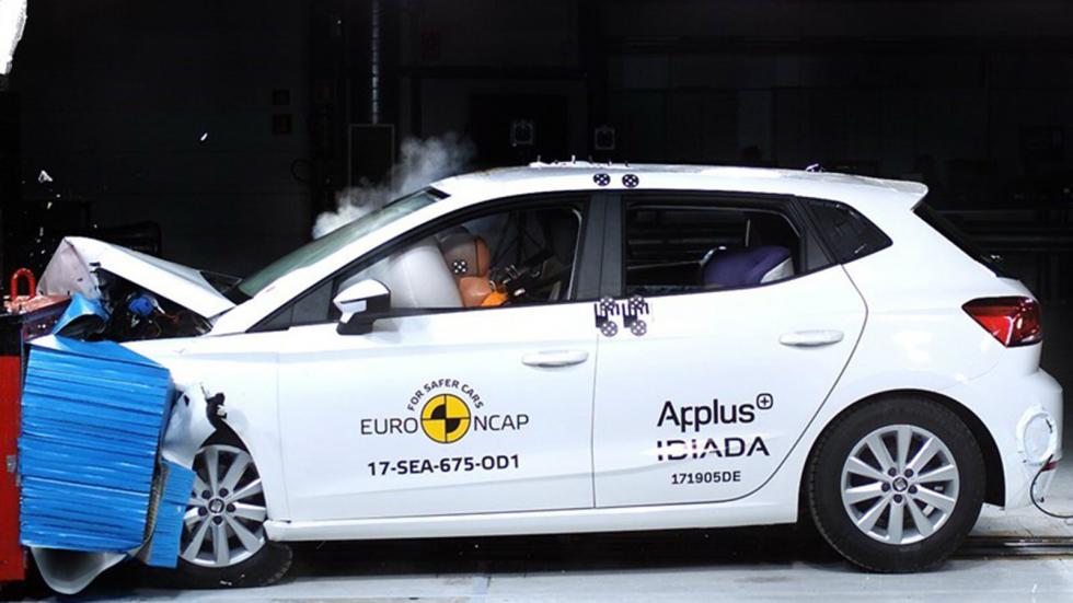 Δοκιμή πρόσκρουσης για το SEAT Ibiza.