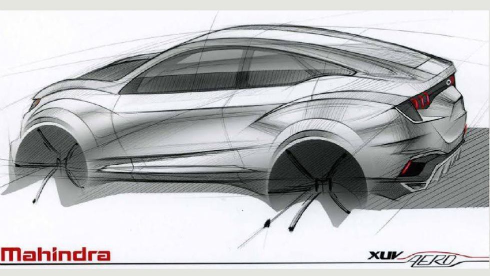 Η Mahindra έδωσε στη δημοσιότητα ένα προωθητικό σκίτσο του νέου XUV Aero που θα κάνει ντεμπούτο σε λίγες ημέρες στην έκθεση του Νέου Δελχί.