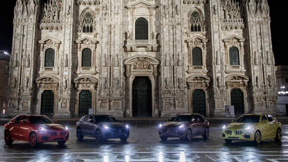 Πρωτότυπα της Maserati Grecale σχημάτισαν τρίαινα 100 μέτρων 