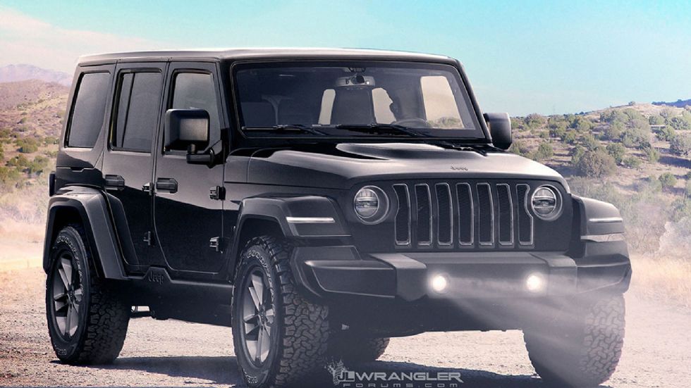 Η πιθανή μορφή του νέου Jeep Wrangler. 