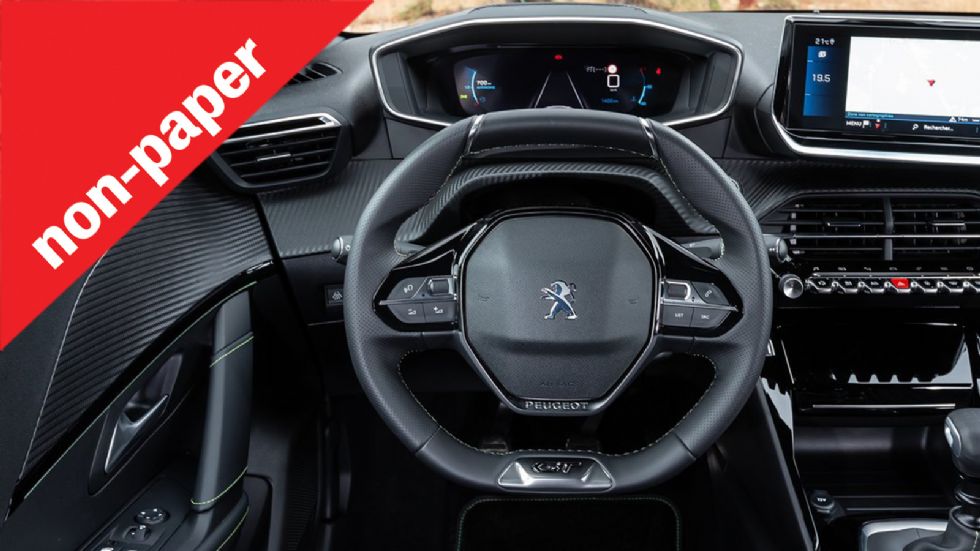 Το τιμόνι του νέου Peugeot 208.