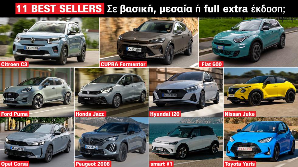 Βασική, μεσαία ή full extra έκδοση εξοπλισμού σε 11 δημοφιλή μοντέλα;