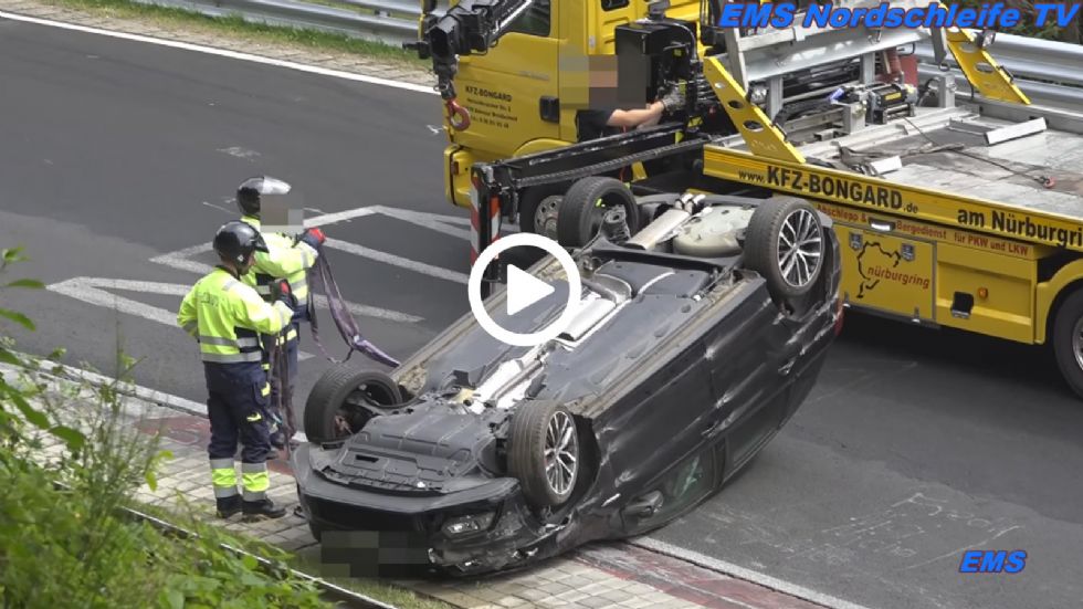 Αυτή ήταν η κατάληξη του Polo GTI σε μία επίσκεψή του στην πίστα του Nurburgring.