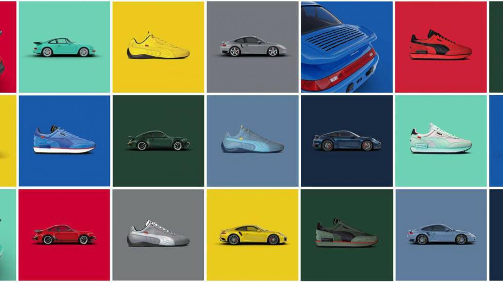 Το κοινό χαρακτηριστικό της νέας σειράς είναι πως όλα τα παπούτσια είναι εμπνευσμένα από τις γενιές της 911 Turbo.