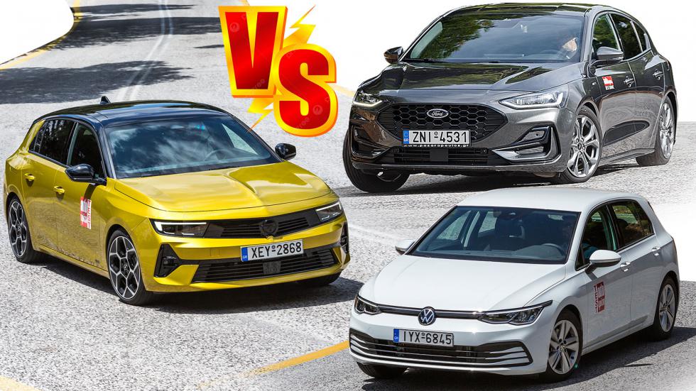 Συγκριτική δοκιμή: Ford Focus Vs Opel Astra Vs VW Golf