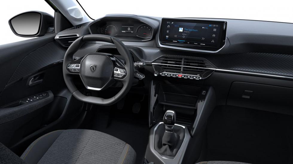 Η καμπίνα του Peugeot 208 είναι καλοφτιαγμένη, χωρίς εργονομικές ατέλειες (σ.σ. μας αρέσουν τα φυσικά κουμπιά) και με ποιοτικά στην αφή υλικά (μαλακά στην αφή με συναρμογή χωρίς τριγμούς) που δίνουν σ