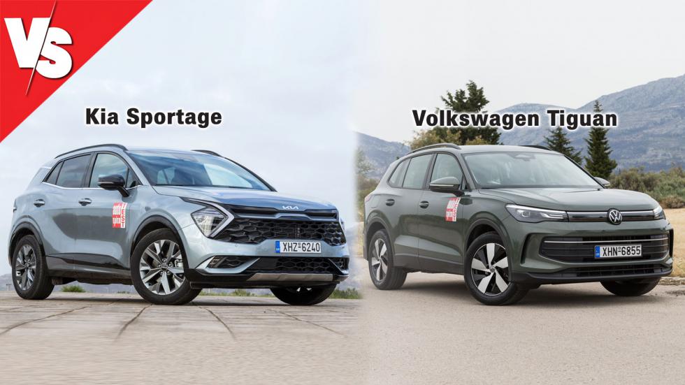 4κίνητο Kia Sportage με 160 PS ή 2κινητο VW Tiguan στα 150 PS;