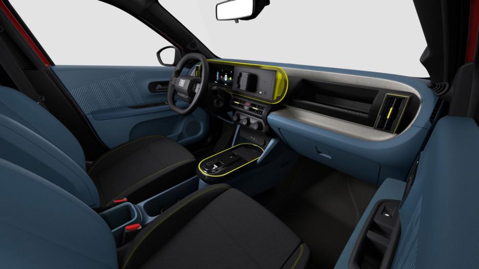 Η βασική έκδοση Pop του Fiat Grande Panda έχει βάση τοποθέτησης smartphone στο κέντρο του ταμπλό.