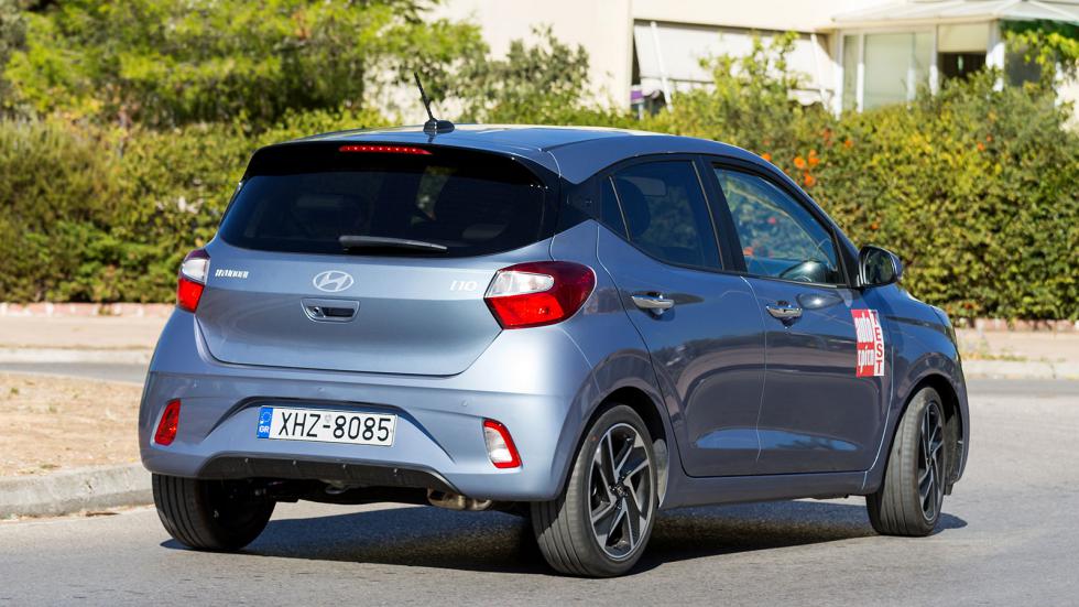 Το Hyundai i10 είναι ευκολοδήγητο και ευέλικτο, με ακτίνα στροφής 5 μ., ενώ παράλληλα προσφέρει καλή περιφερειακή ορατότητα.