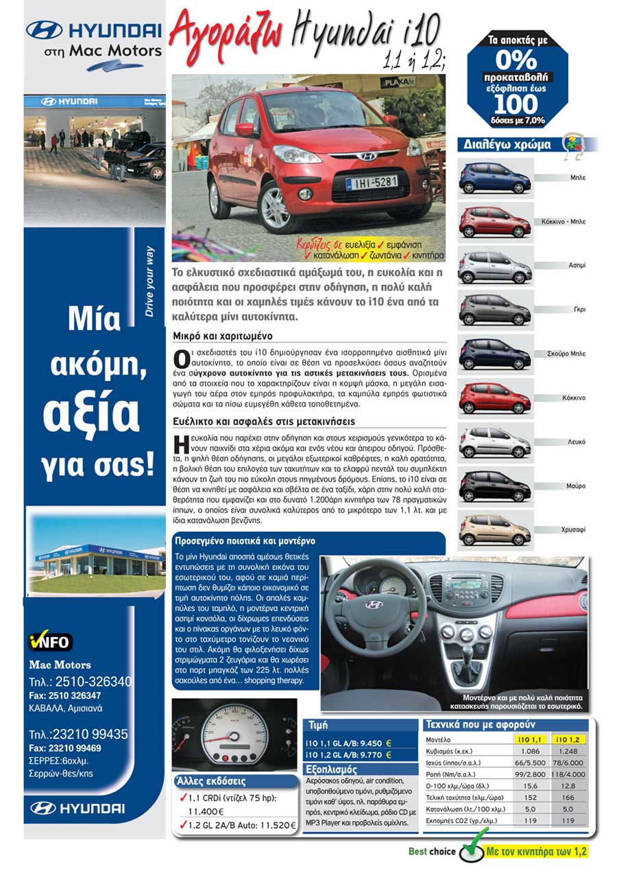 hyundai i10 Fiat Panda: ����� �� ���� ����� ����������� Ford Fiesta: � 27/4/2010 - �� ������������� ��������, ���������� ��������, ���� ���� �����, ���� ������ �����������  ������ ��� ������ ����� �����������, �� ���� ���������� ������� ��� Fiat, ����������� �� ��������� ���� ���� ��������� ���� ��������� ��� ����������