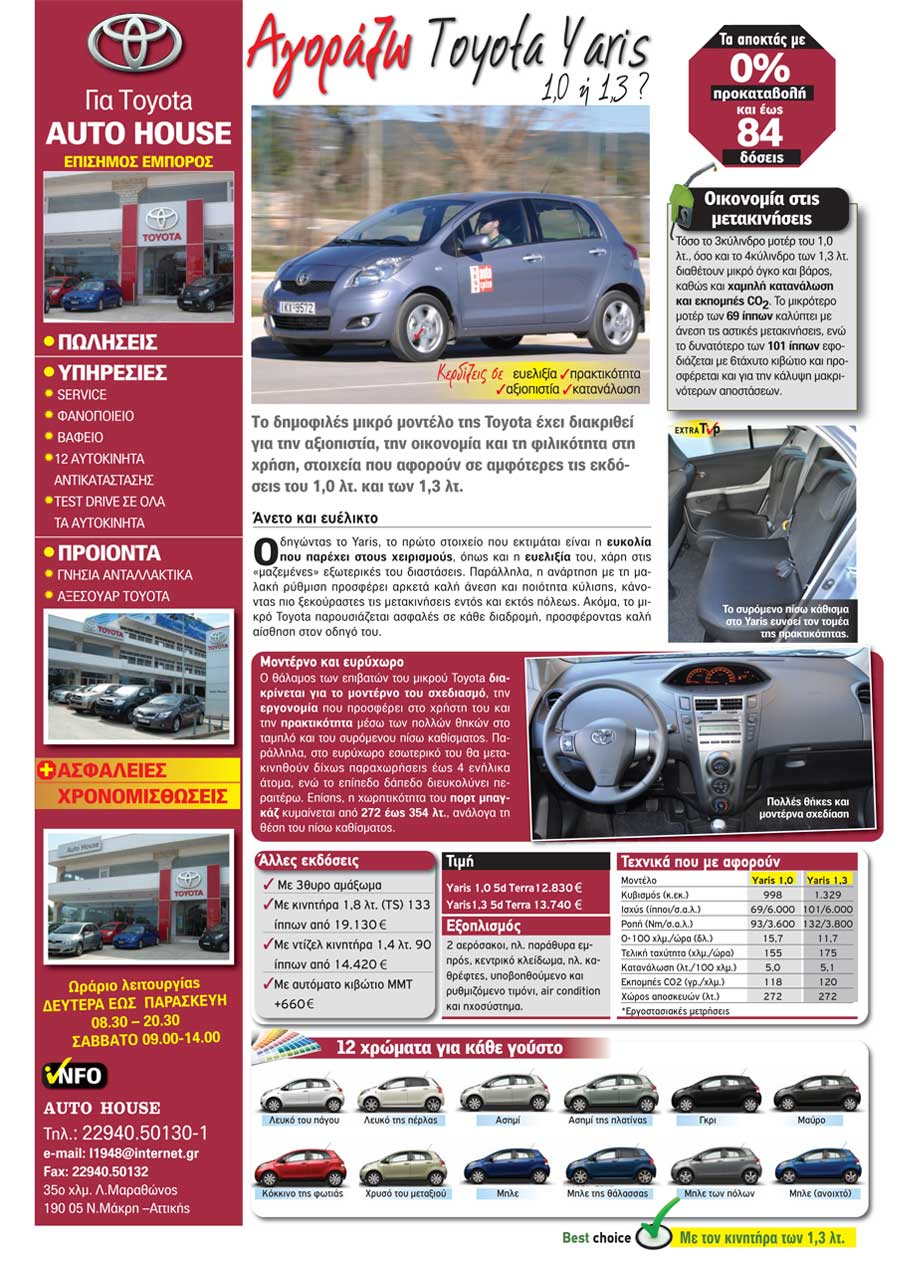 toyota yaris Fiat Panda: ����� �� ���� ����� ����������� Ford Fiesta:  28/4/2010 - �� ������������� ��������, ���������� ��������, ���� ���� �����, ���� ������ �����������  ������ ��� ������ ����� �����������, �� ���� ���������� ������� ��� Fiat, ����������� �� ��������� ���� ���� ��������� ���� ��������� ��� ����������