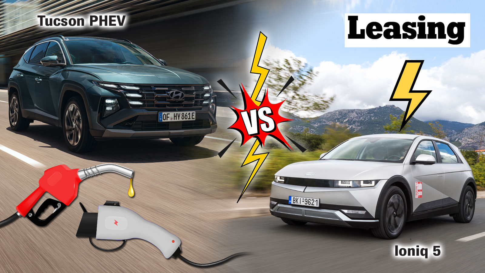 Plug-in υβριδικό ή ηλεκτρικό σε Leasing Hyundai Tucson Vs Ioniq 5