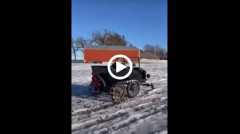 Ford Model T με χιονοπέδιλα και ερπύστριες!