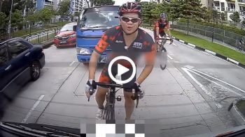 Αλαζόνας ποδηλάτης παίρνει το μάθημά του από φορτηγατζή τιμωρό