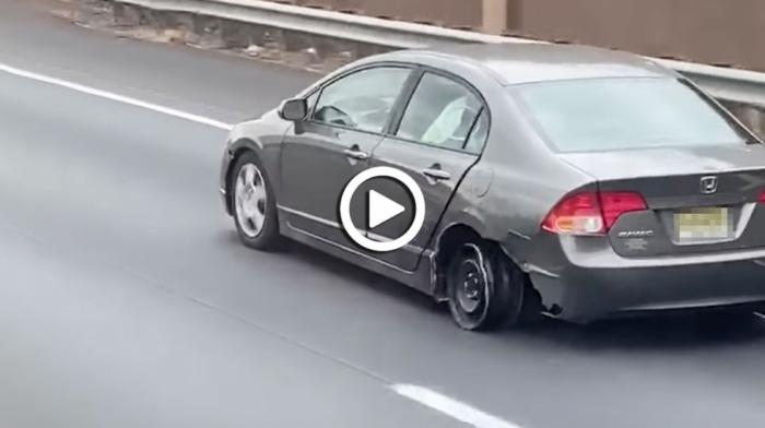 Video: Honda Civic πάει χωρίς λάστιχο & ζάντα με 100 km/h