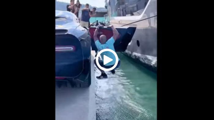 Πόρτα Bugatti Chiron «σώζει» άνδρα από βουτιά στη θάλασσα 