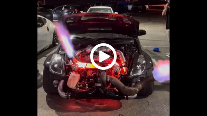 Video: «Κτήνος» με πυρωμένα μέταλλα το Nissan 350Z