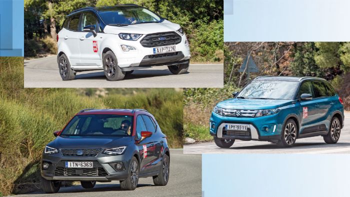 Ford EcoSport Vs SEAT Arona Vs Suzuki Vitara