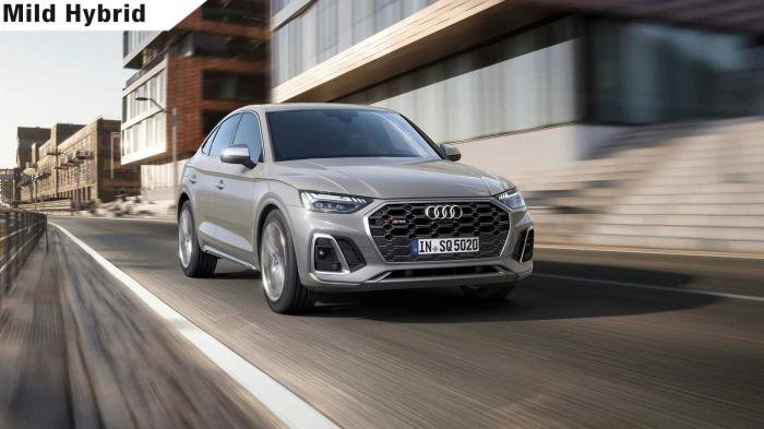 Το μοτέρ του Audi SQ5 Sportback TDI λειτουργεί σε συνδυασμό με ένα ήπιο υβριδικό σύστημα 48 βολτ.